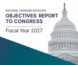 IRS — National Taxpayer Advocate details fiscal year 2027 objectives.